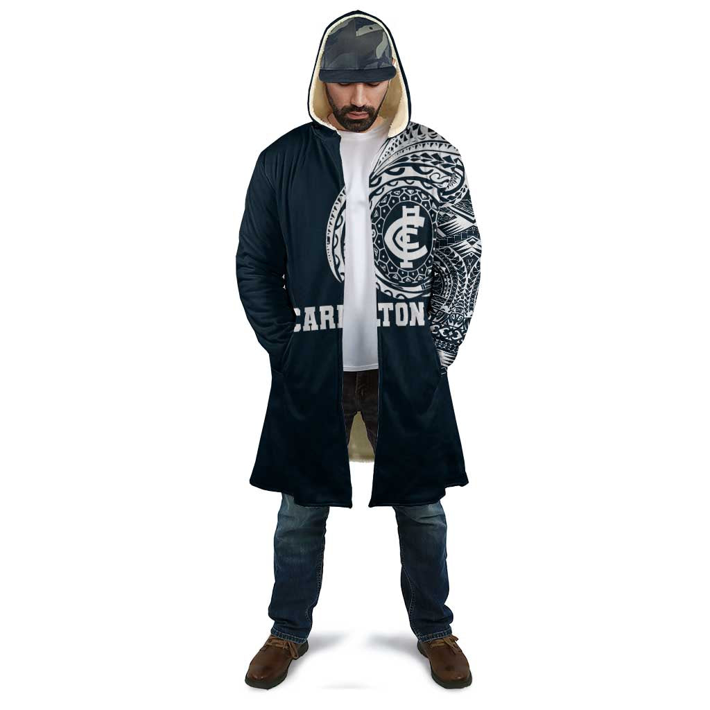 Personalized Carlton Blues Polynesian Cloak Tribal Chest and Sleeve Tattoo Heritage Warrior