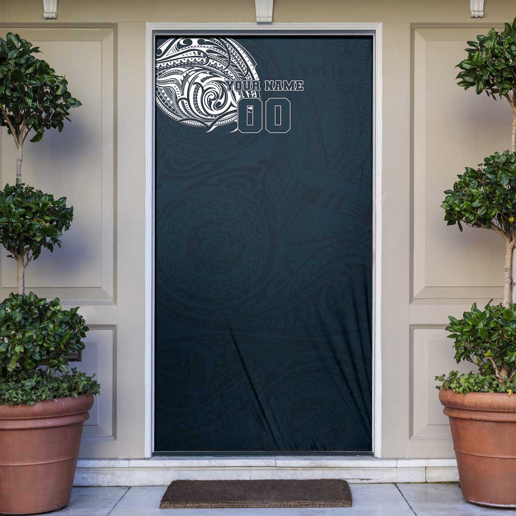 Personalized Carlton Blues Polynesian Door Cover Tribal Chest and Sleeve Tattoo Heritage Warrior