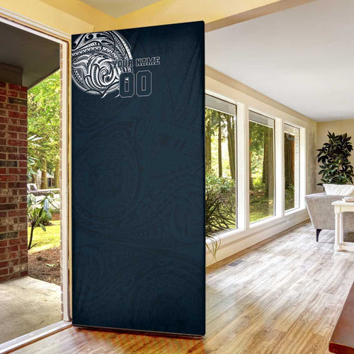 Personalized Carlton Blues Polynesian Door Cover Tribal Chest and Sleeve Tattoo Heritage Warrior
