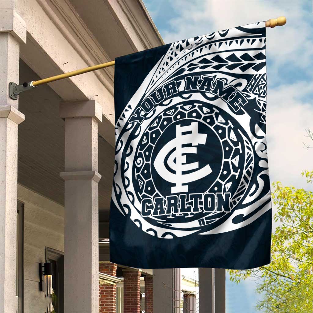 Personalized Carlton Blues Polynesian Garden Flag Tribal Chest and Sleeve Tattoo Heritage Warrior