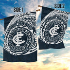 Personalized Carlton Blues Polynesian Garden Flag Tribal Chest and Sleeve Tattoo Heritage Warrior