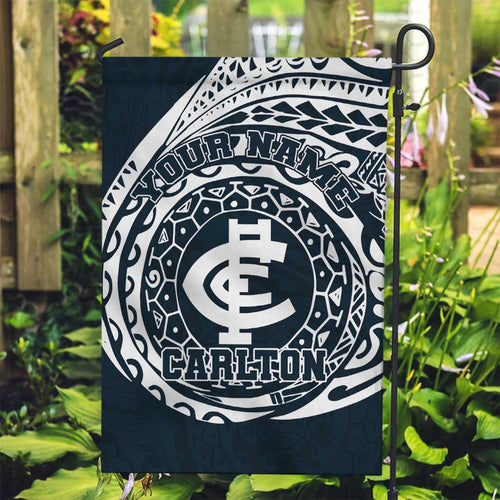 Personalized Carlton Blues Polynesian Garden Flag Tribal Chest and Sleeve Tattoo Heritage Warrior
