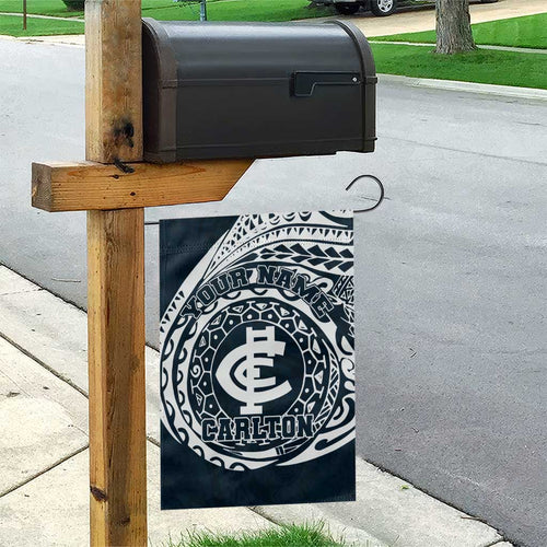 Personalized Carlton Blues Polynesian Garden Flag Tribal Chest and Sleeve Tattoo Heritage Warrior