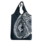 Personalized Carlton Blues Polynesian Grocery Bag Tribal Chest and Sleeve Tattoo Heritage Warrior