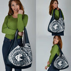 Personalized Carlton Blues Polynesian Grocery Bag Tribal Chest and Sleeve Tattoo Heritage Warrior