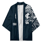 Personalized Carlton Blues Polynesian Kimono Tribal Chest and Sleeve Tattoo Heritage Warrior