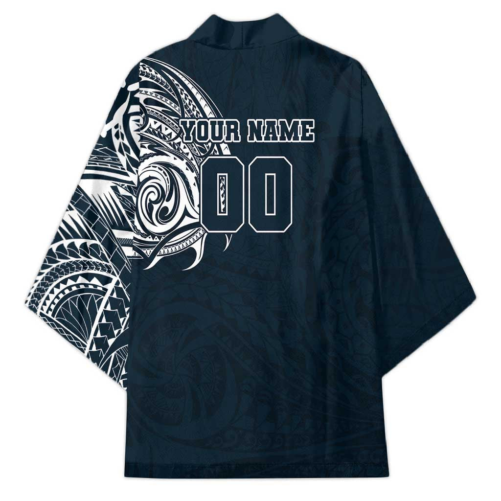 Personalized Carlton Blues Polynesian Kimono Tribal Chest and Sleeve Tattoo Heritage Warrior