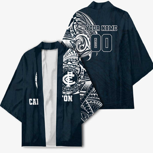 Personalized Carlton Blues Polynesian Kimono Tribal Chest and Sleeve Tattoo Heritage Warrior