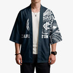 Personalized Carlton Blues Polynesian Kimono Tribal Chest and Sleeve Tattoo Heritage Warrior