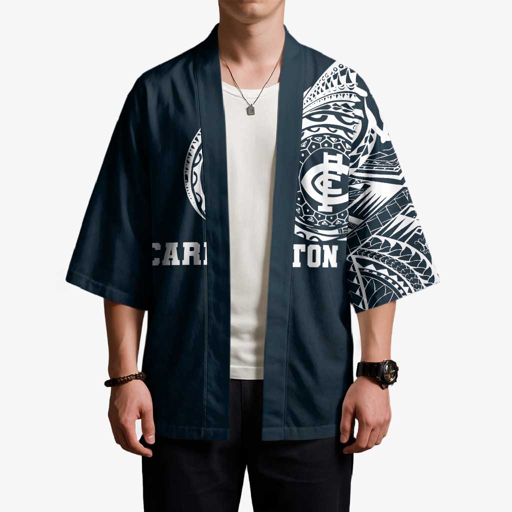 Personalized Carlton Blues Polynesian Kimono Tribal Chest and Sleeve Tattoo Heritage Warrior