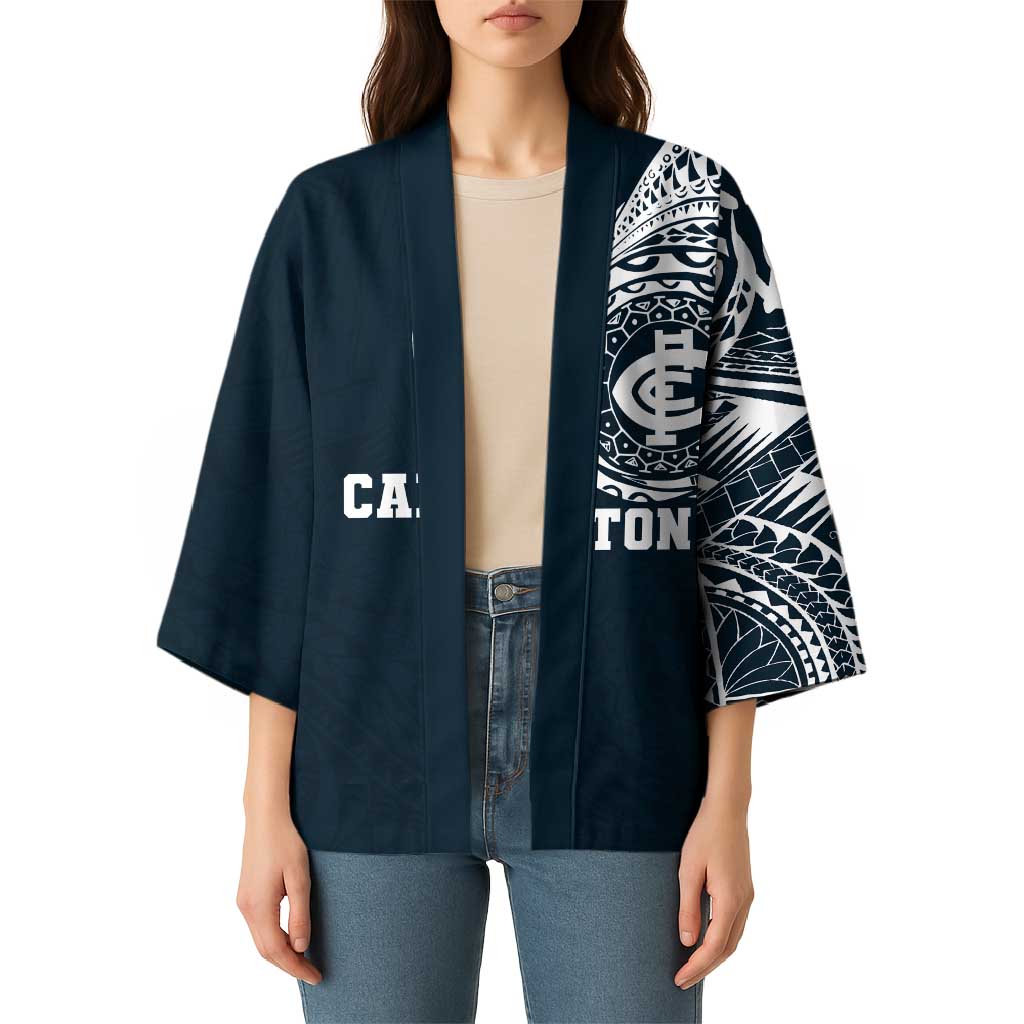 Personalized Carlton Blues Polynesian Kimono Tribal Chest and Sleeve Tattoo Heritage Warrior