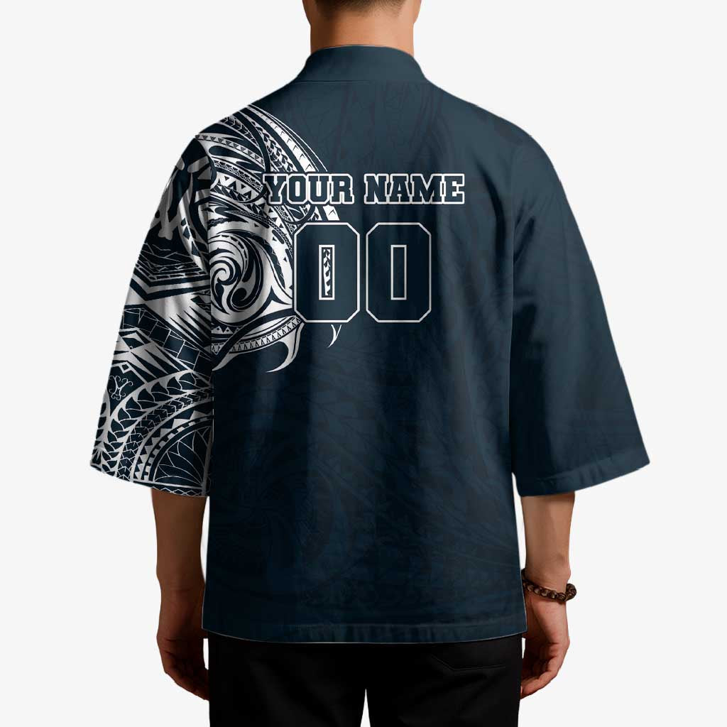 Personalized Carlton Blues Polynesian Kimono Tribal Chest and Sleeve Tattoo Heritage Warrior