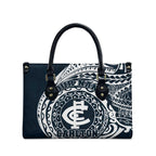 Personalized Carlton Blues Polynesian Leather Bag Tribal Chest and Sleeve Tattoo Heritage Warrior