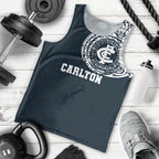 Personalized Carlton Blues Polynesian Men Tank Top Tribal Chest and Sleeve Tattoo Heritage Warrior