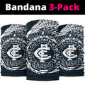 Personalized Carlton Blues Polynesian Neck Gaiter Tribal Chest and Sleeve Tattoo Heritage Warrior