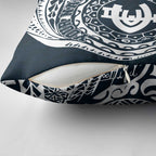 Personalized Carlton Blues Polynesian Pillow Cover Tribal Chest and Sleeve Tattoo Heritage Warrior