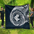 Personalized Carlton Blues Polynesian Quilt Tribal Chest and Sleeve Tattoo Heritage Warrior