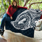 Personalized Carlton Blues Polynesian Quilt Tribal Chest and Sleeve Tattoo Heritage Warrior