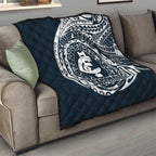 Personalized Carlton Blues Polynesian Quilt Tribal Chest and Sleeve Tattoo Heritage Warrior