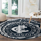 Personalized Carlton Blues Polynesian Round Carpet Tribal Chest and Sleeve Tattoo Heritage Warrior