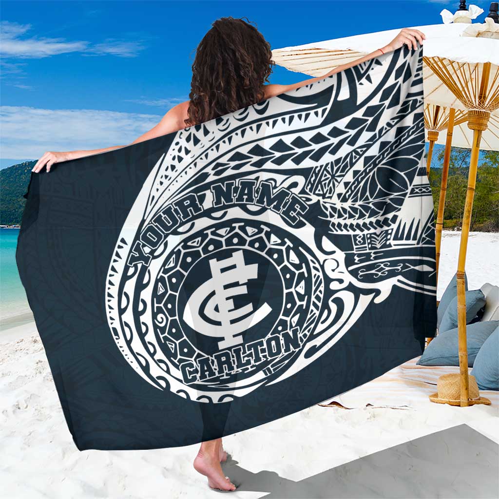 Personalized Carlton Blues Polynesian Sarong Tribal Chest and Sleeve Tattoo Heritage Warrior