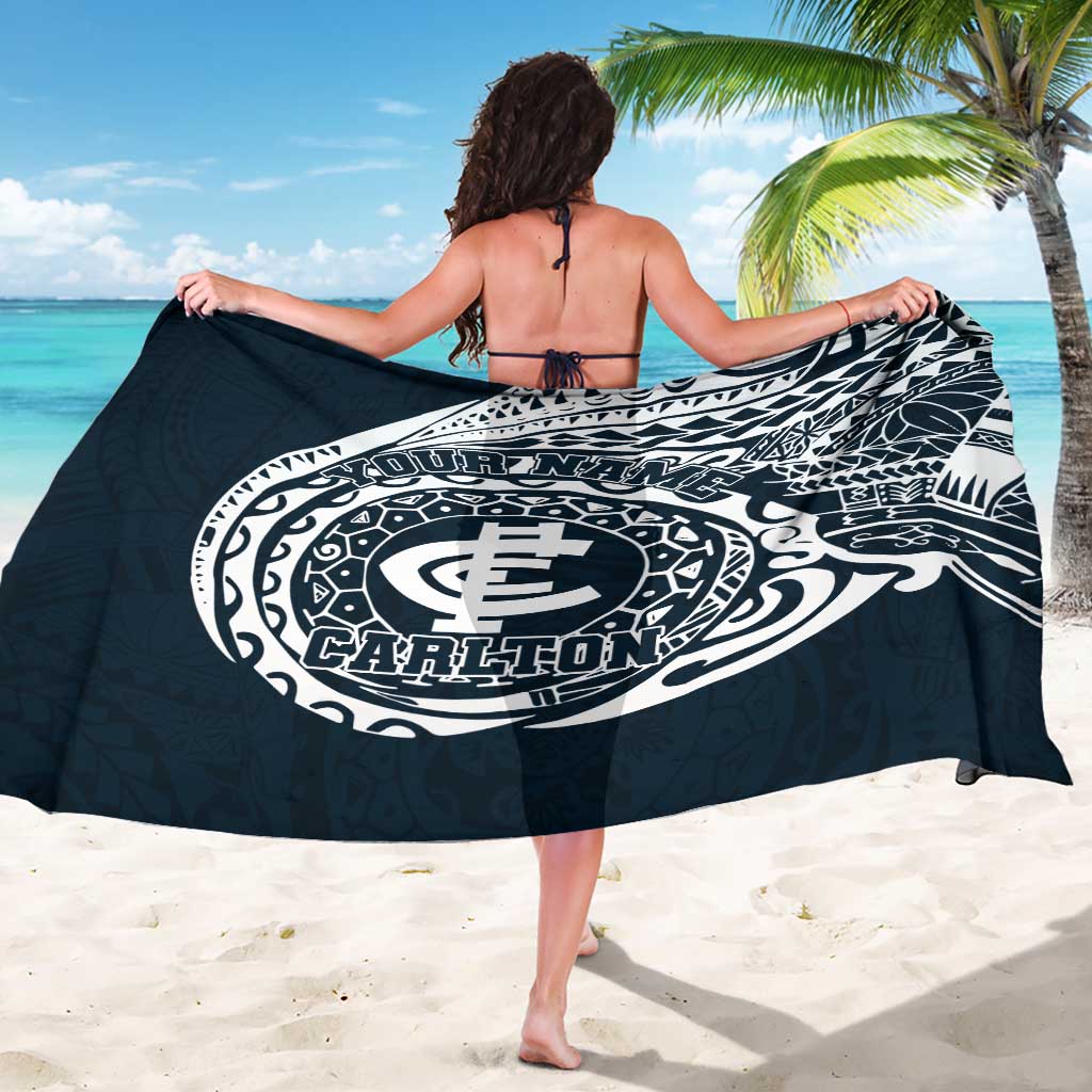 Personalized Carlton Blues Polynesian Sarong Tribal Chest and Sleeve Tattoo Heritage Warrior