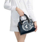 Personalized Carlton Blues Polynesian Shoulder Handbag Tribal Chest and Sleeve Tattoo Heritage Warrior
