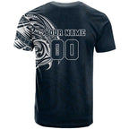 Personalized Carlton Blues Polynesian T Shirt Tribal Chest and Sleeve Tattoo Heritage Warrior