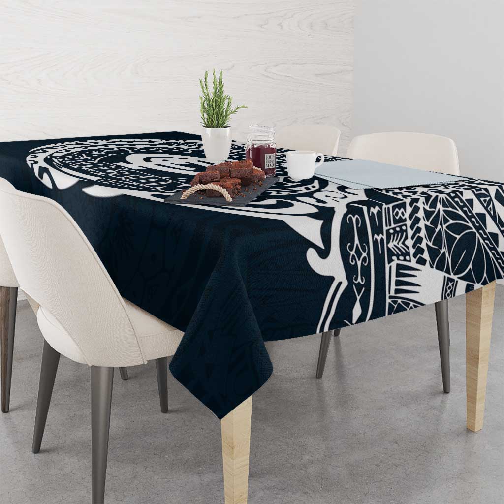 Personalized Carlton Blues Polynesian Tablecloth Tribal Chest and Sleeve Tattoo Heritage Warrior
