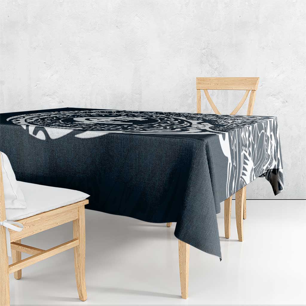 Personalized Carlton Blues Polynesian Tablecloth Tribal Chest and Sleeve Tattoo Heritage Warrior