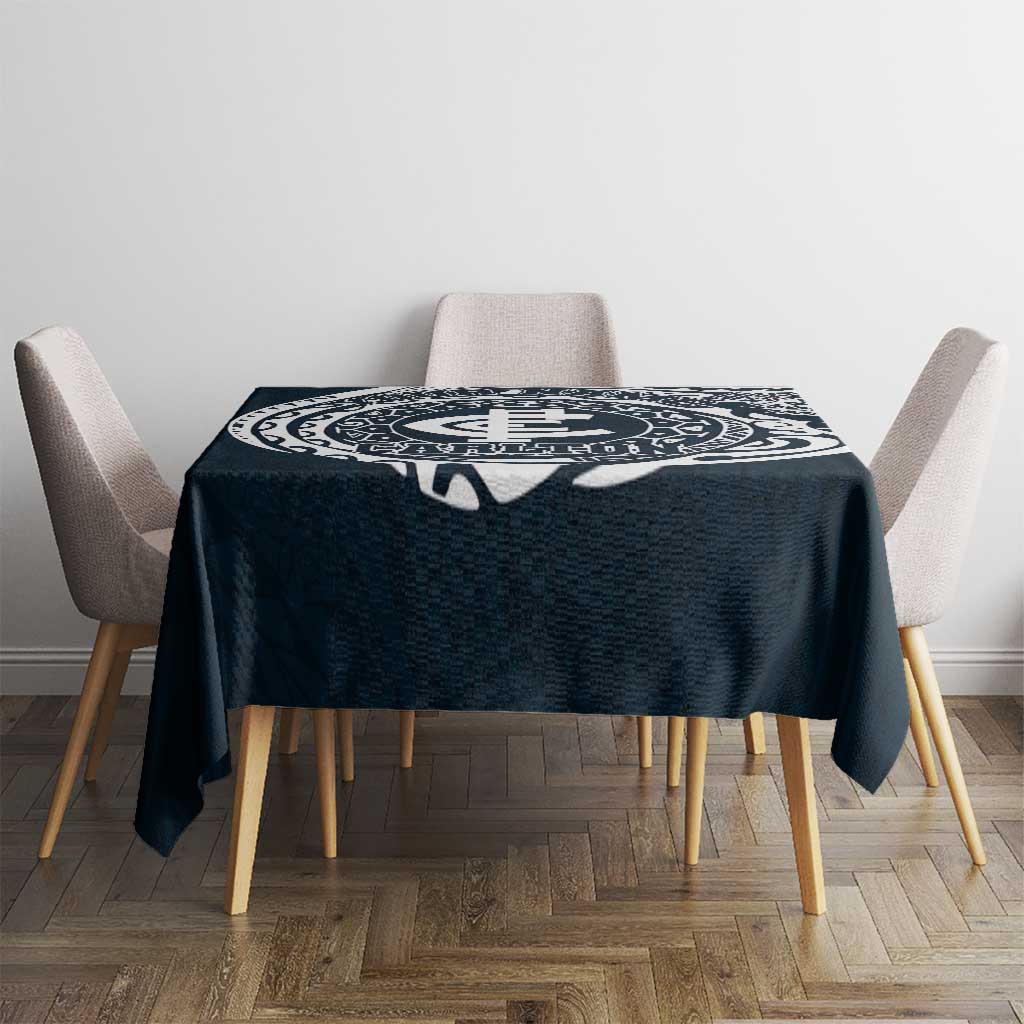 Personalized Carlton Blues Polynesian Tablecloth Tribal Chest and Sleeve Tattoo Heritage Warrior