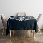 Personalized Carlton Blues Polynesian Tablecloth Tribal Chest and Sleeve Tattoo Heritage Warrior