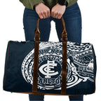 Personalized Carlton Blues Polynesian Travel Bag Tribal Chest and Sleeve Tattoo Heritage Warrior