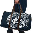 Personalized Carlton Blues Polynesian Travel Bag Tribal Chest and Sleeve Tattoo Heritage Warrior