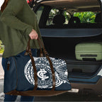 Personalized Carlton Blues Polynesian Travel Bag Tribal Chest and Sleeve Tattoo Heritage Warrior