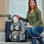 Personalized Carlton Blues Polynesian Travel Bag Tribal Chest and Sleeve Tattoo Heritage Warrior