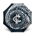 Personalized Carlton Blues Polynesian Umbrella Tribal Chest and Sleeve Tattoo Heritage Warrior