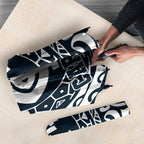 Personalized Carlton Blues Polynesian Umbrella Tribal Chest and Sleeve Tattoo Heritage Warrior
