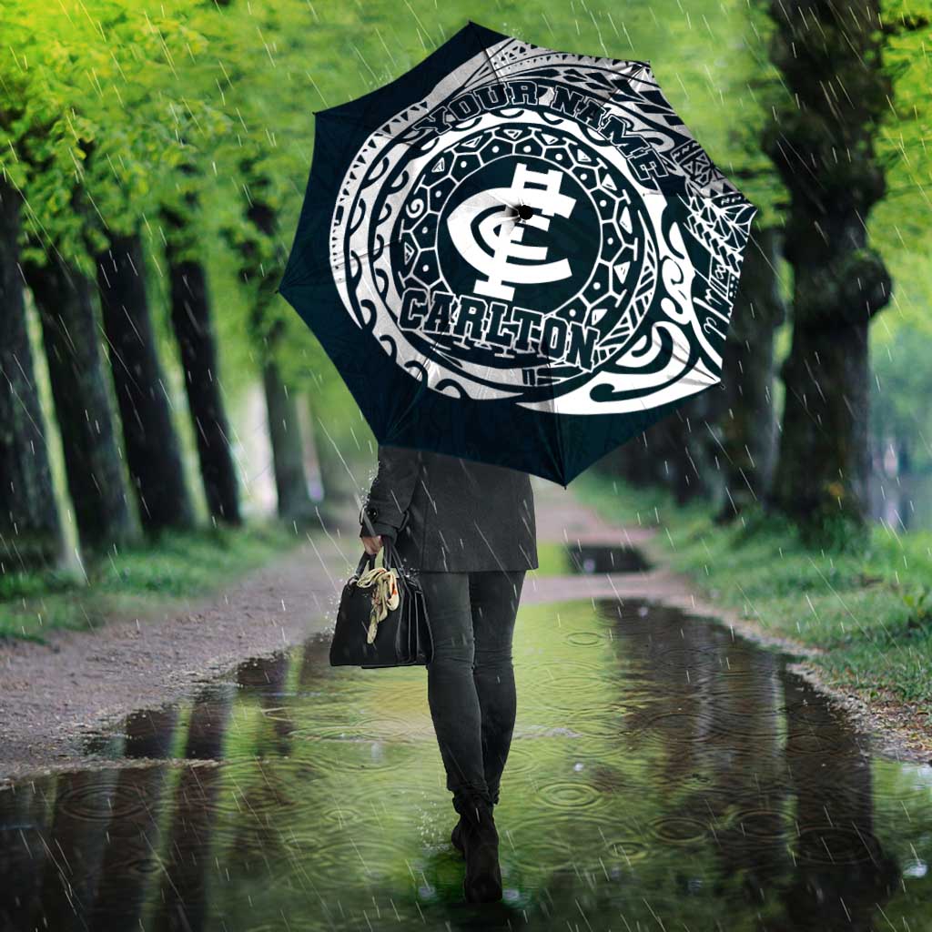 Personalized Carlton Blues Polynesian Umbrella Tribal Chest and Sleeve Tattoo Heritage Warrior