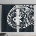 Personalized Carlton Blues Polynesian Window Curtain Tribal Chest and Sleeve Tattoo Heritage Warrior