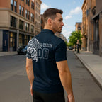 Personalized Carlton Blues Polynesian Zipper Polo Shirt Tribal Chest and Sleeve Tattoo Heritage Warrior