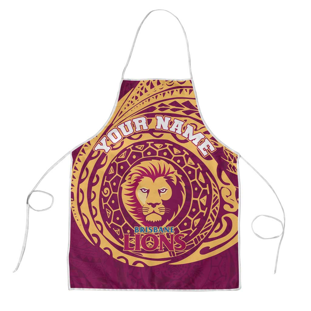 Personalized Brisbane Lions Polynesian Apron Tribal Chest and Sleeve Tattoo Heritage Warrior