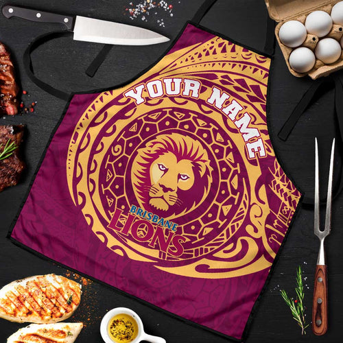Personalized Brisbane Lions Polynesian Apron Tribal Chest and Sleeve Tattoo Heritage Warrior