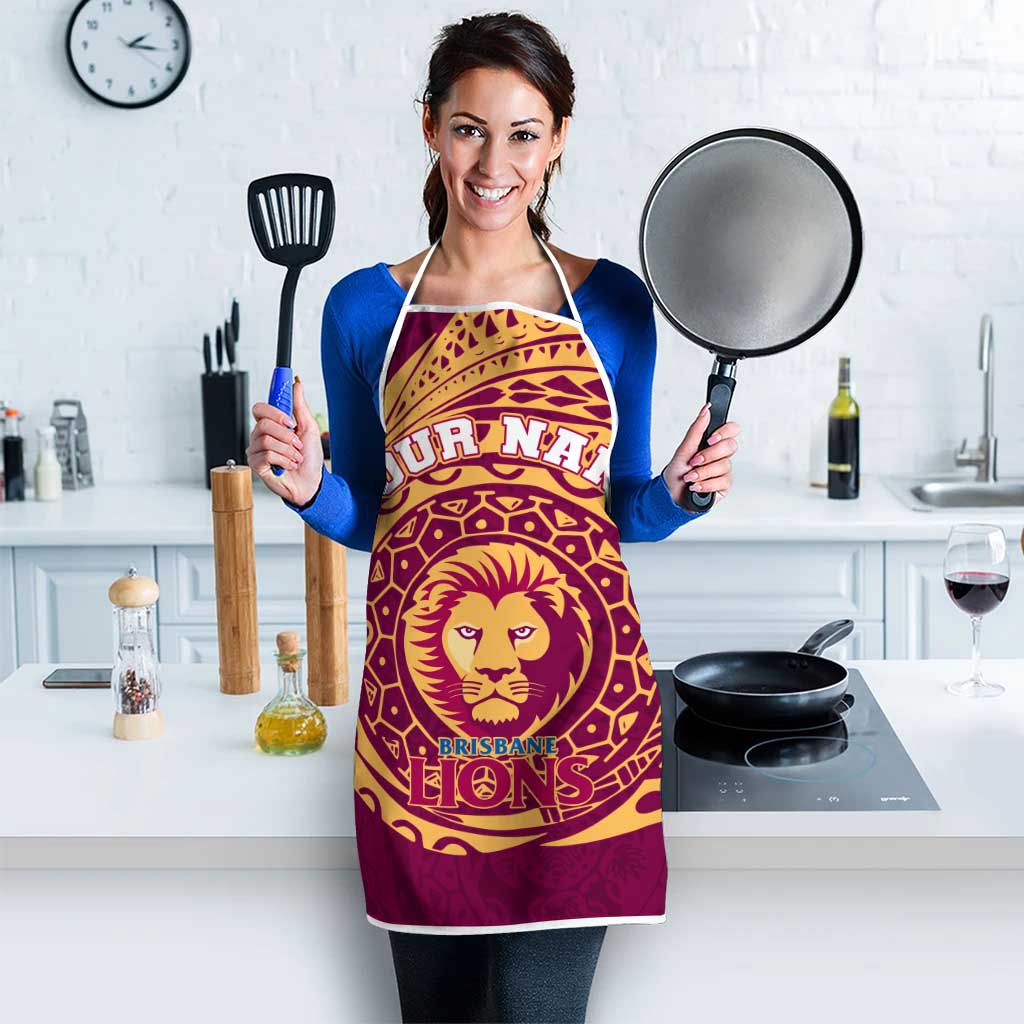 Personalized Brisbane Lions Polynesian Apron Tribal Chest and Sleeve Tattoo Heritage Warrior