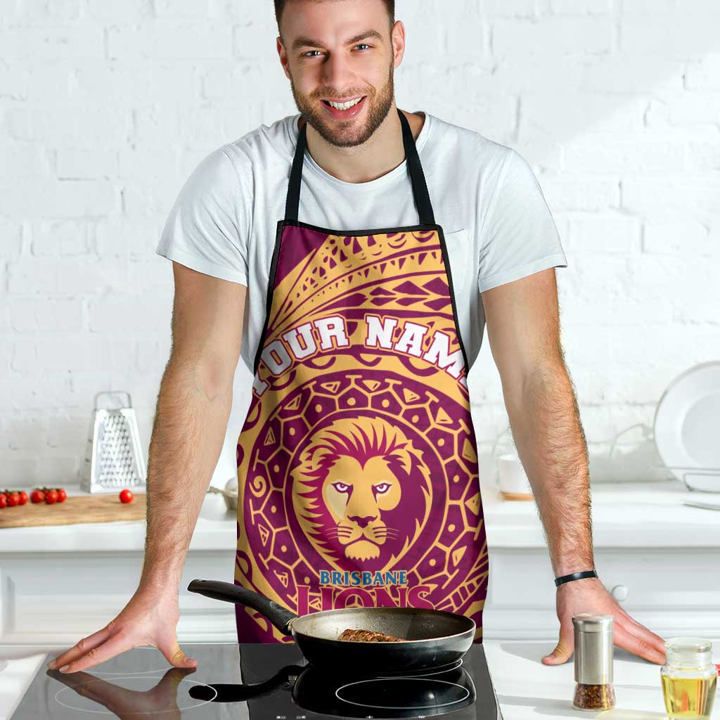 Personalized Brisbane Lions Polynesian Apron Tribal Chest and Sleeve Tattoo Heritage Warrior