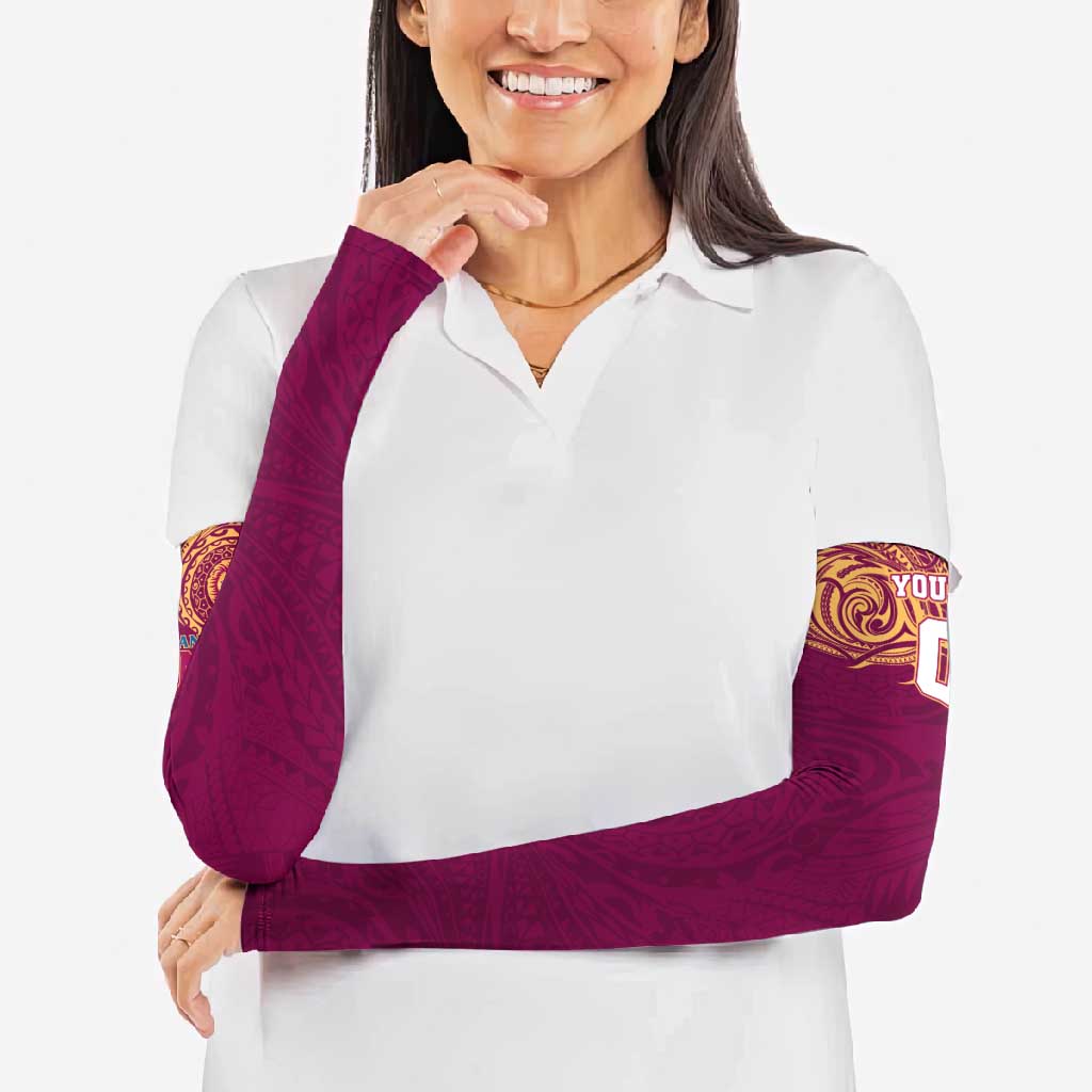 Personalized Brisbane Lions Polynesian Arm Sleeves Tribal Chest and Sleeve Tattoo Heritage Warrior