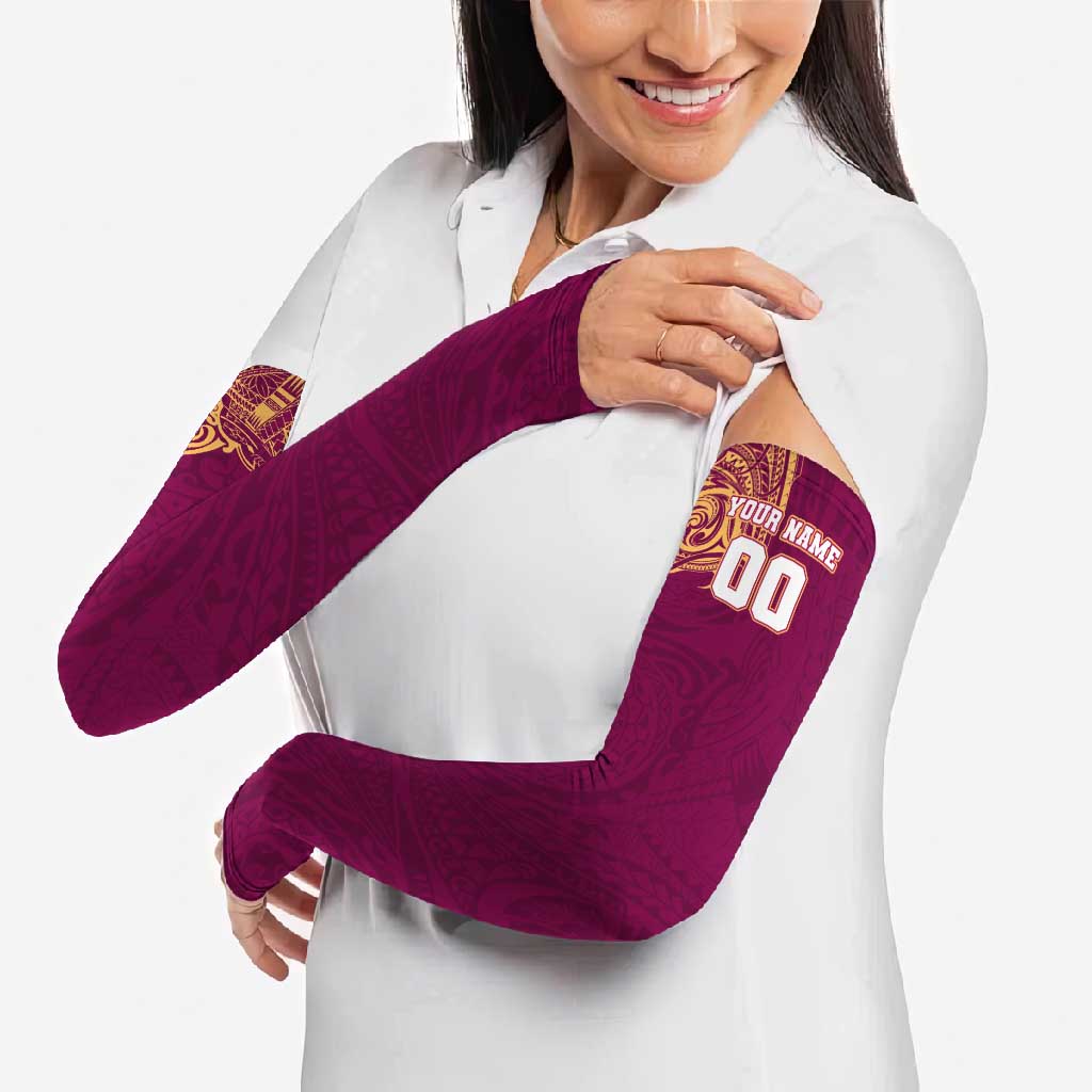 Personalized Brisbane Lions Polynesian Arm Sleeves Tribal Chest and Sleeve Tattoo Heritage Warrior