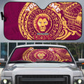 Personalized Brisbane Lions Polynesian Auto Sun Shade Tribal Chest and Sleeve Tattoo Heritage Warrior