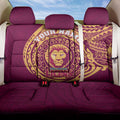 Personalized Brisbane Lions Polynesian Back Car Seat Cover Tribal Chest and Sleeve Tattoo Heritage Warrior