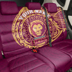 Personalized Brisbane Lions Polynesian Back Car Seat Cover Tribal Chest and Sleeve Tattoo Heritage Warrior